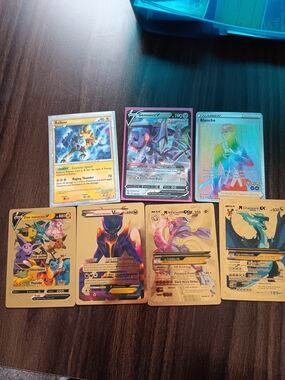 Pokémon Rare Holo Card Lot - Raikou, Genesect V, Blanche + Gold Mega Cards